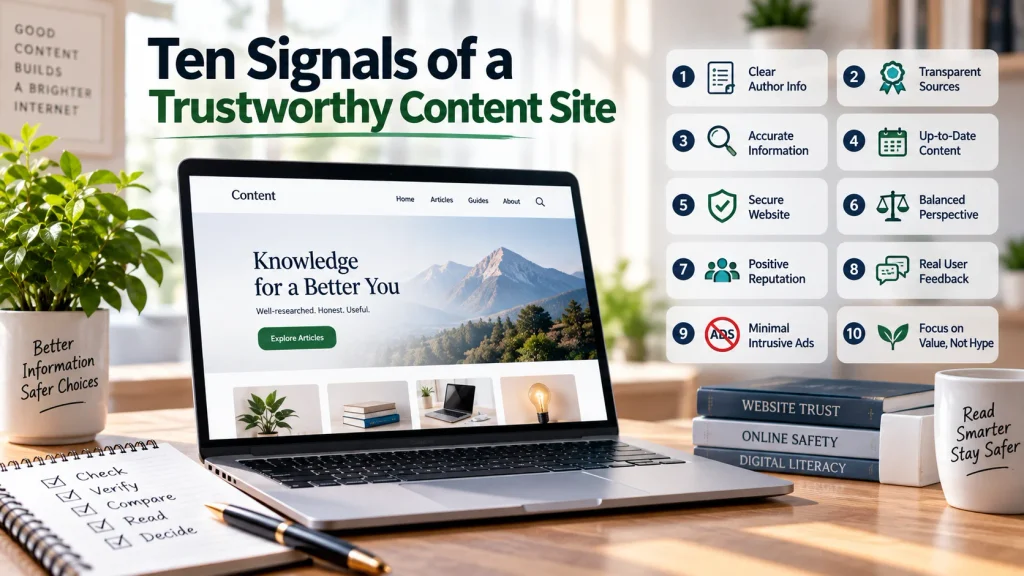 Ten Signals of a Trustworthy Content Site