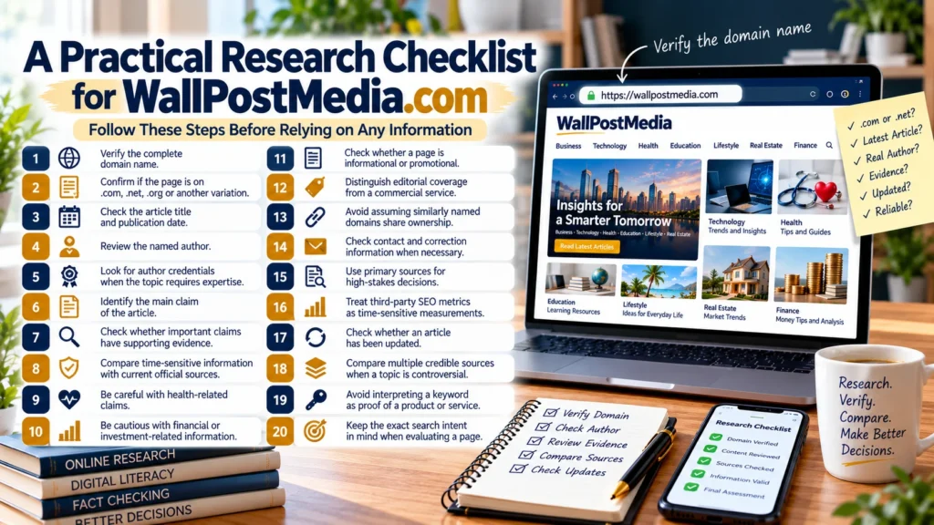 A Practical Research Checklist for WallPostMedia