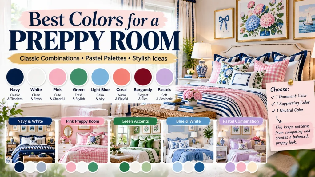 Best Colors for a Preppy Room