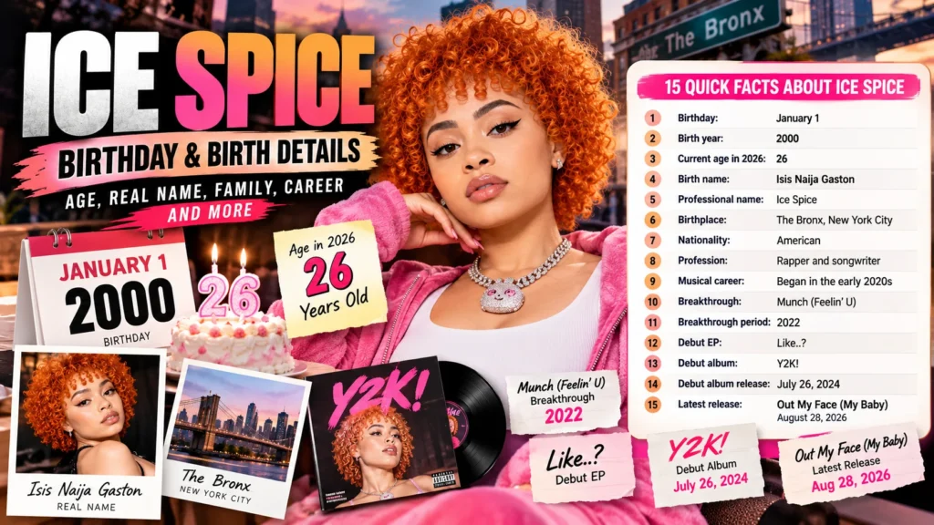 Ice Spice Birthday and Birth Details