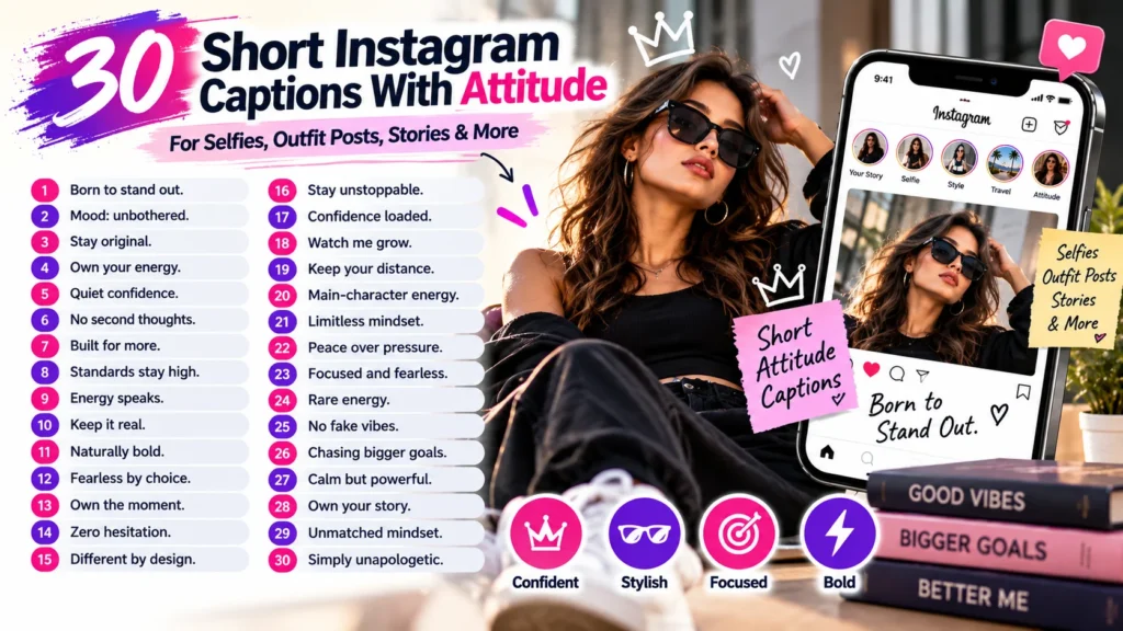 Short Instagram Captions With Attitude
