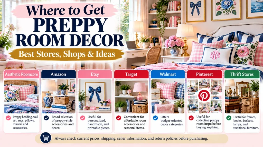 Where to Get Preppy Room Decor
